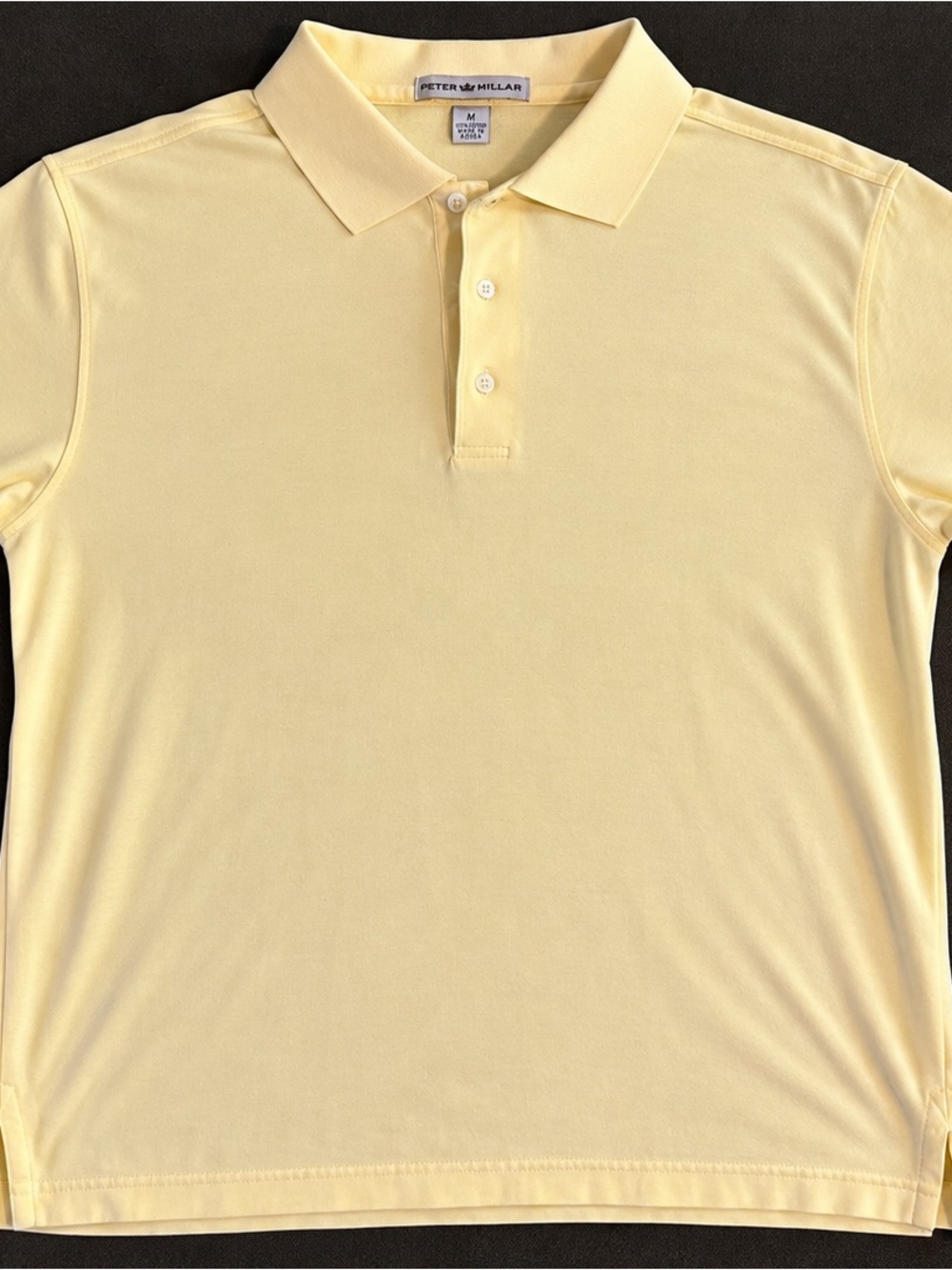 Peter Millar Men’s Yellow 100% Cotton Polo Shirt